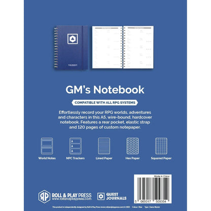 Game Master's Quest Journal - Heroic Blue Game