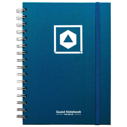 D&D Character Quest Notebook - Heroic Blue Dungeons & Dragons Game