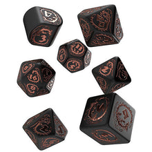 Q-Workshop Dragons Modern Dice Set - Black & Copper