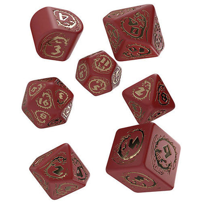 Dragons Modern Dice Set - Red & Gold
