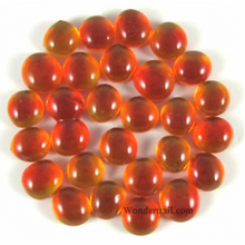 Gaming Stones Crystal Orange Glass Stone Qty 40 in 5 1/2" Tube
