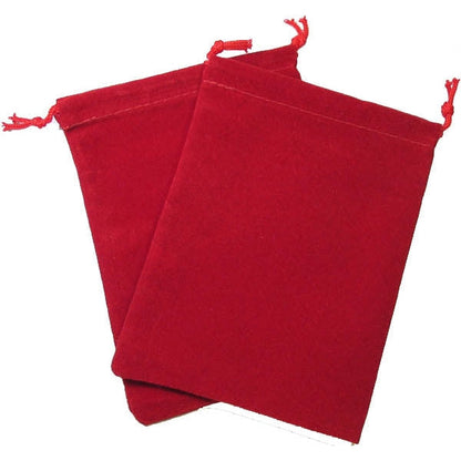 Dice Bag Suedecloth Small Red