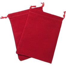 Dice Bag Suedecloth Large Red