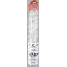 Gaming Stones White Catseye Glass Stones Qty 23-27 in 4" Tube
