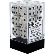 Chessex D6 Speckled 16mm d6 Arctic Camo Dice Block 12 dice