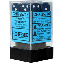 Chessex D6 Speckled 16mm d6 Stealth Dice Block 12 dice