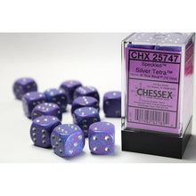 Chessex D6 DiceSpeckled 16mm d6 Silver Tetra Dice Block 12 dice