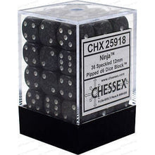 D6 Dice Speckled 12mm Ninja 36 Dice in Display