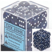 Chessex D6 Speckled 12mm d6 Stealth Dice Block 36 dice