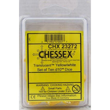 Chessex D10 DiceOpaque Black/white Set of Ten d10s