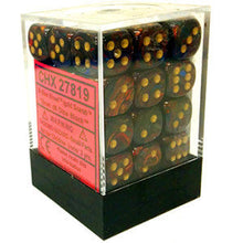 Chessex D6 Scarab 12mm d6 Blue Blood/gold Dice Block 36 dice