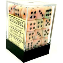 Chessex D6 Festive 12mm d6 Circus/black Dice Block 36 dice