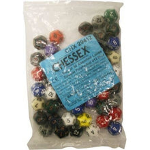 BULK D12 Dice Assorted Loose Opaque Polyhedral 50 Dice in Bag