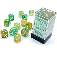 Chessex D6 DiceNebula 16mm d6 Spring/white Luminary Dice Block 12 dice