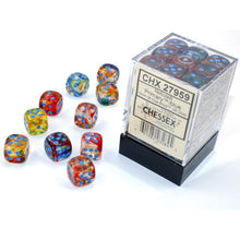Chessex D6 DiceNebula 12mm d6 Primary/blue Luminary Dice Block 36 dice