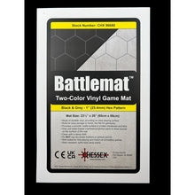Battlemat 1" Reversible Black-Grey Hexes 23 ½"x26" Playing Surface
