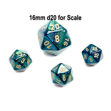 Chessex D20 Dice Scarab Mini-Polyhedral Jade/gold d20