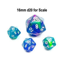 Chessex D20 Dice Festive Mini-Polyhedral Waterlily/white d20