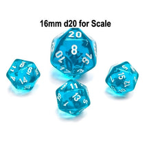 Chessex D20 Dice Translucent Mini-Polyhedral Teal/white d20