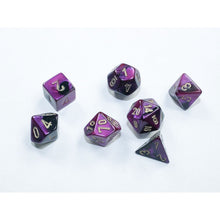 Chessex D7-Die Set Gemini Mini-Polyhedral Black-Purple/gold