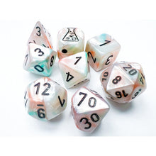 Chessex D7-Die Set Lustrous Polyhedral Sea Shell/black Luminary 7-Die Set with bonus die