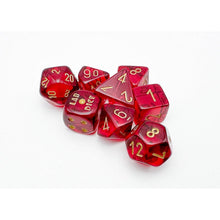 Chessex D7-Die Set Translucent Polyhedral Crimson/gold 7-Die Set