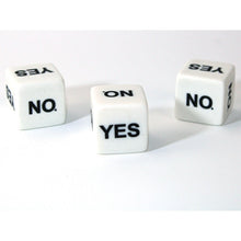Chessex D6 Dice Yes/No d6 - White Custom Engraved