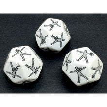 Chessex D12 DiceHit Location Large d12 custom engraved with body parts Opaque White