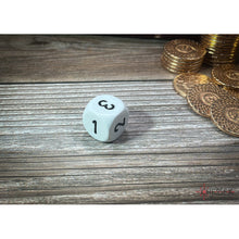 Chessex D3 Dice Opaque 16mm d3 d6 w/ 1-2-3 twice White /black