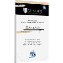 Paladin Premium Gaheris Clear Sleeves - 80x120 mm 55 Sleeves Per Pack