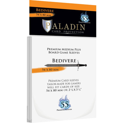 Paladin Premium Bedivere Clear Sleeves - 54x80 mm 55 Sleeves Per Pack