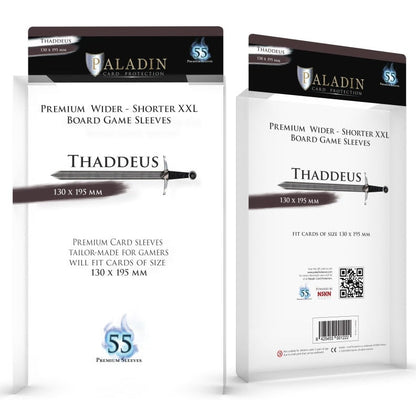 Paladin Premium Thaddeus Clear Sleeves - 130x195 mm 55 Sleeves Per Pack