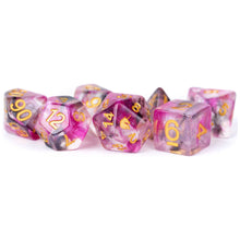 MDG Unicorn Resin Polyhedral Dice Set - Blushing Steel