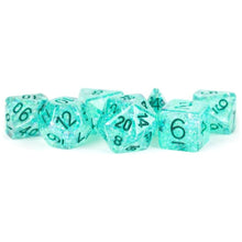 MDG Resin Flash Dice Set 16mm Polyhedral - Teal