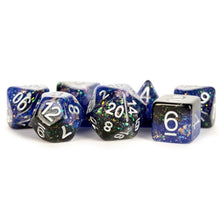 MDG Resin Eternal Polyhedral Dice Set 16mm - Blue/Black