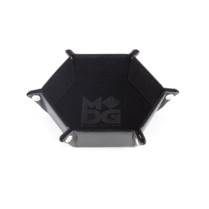 MDG Hexagon Fold Up Dice Tray - Black