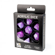 MDG Stardust Purple 16mm Acrylic Dice Set