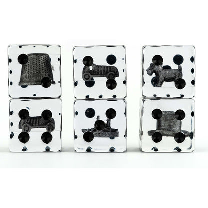 Fanroll By Metallic Dice Games MDG Monopoly 22mm Oversized Dice and Token Set Board Game