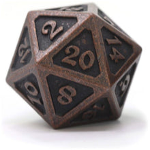 D20 Dire Die Hard Dice - Mythica Dark Copper Single