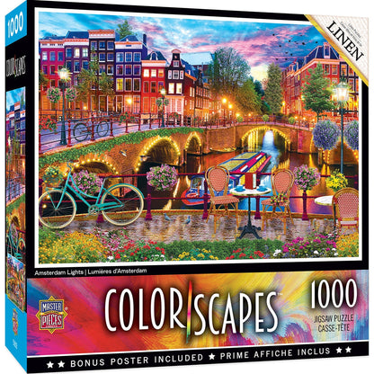 Masterpieces Puzzle Colorscapes Amsterdam Lights Puzzle 1,000 pieces