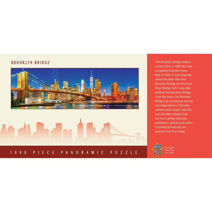 Masterpieces Puzzle City Panoramic Brooklyn Bridge, NYC Puzzle 1,000 pieces