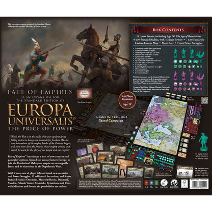 Europa Universalis The Price of Power - Fate of Empires Expansion Game