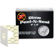 BCW Peel n Seal Paper Flips Adhesive Dime 2"x2" 100 Flips Per Box