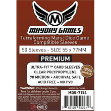 Mayday - Premium Terraforming Mars: Dice Game Compatible Sleeves 55x77 MM pack of 50