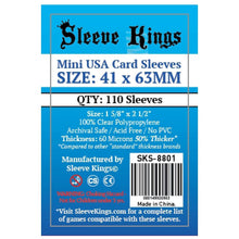 Sleeve Kings Board Game Sleeves Penny Card Game Card Sleeves 67mmx92mm 110 Sleeves per Pack