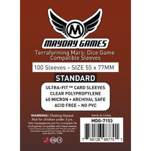 Mayday - Terraforming Mars: Dice Game Compatible Sleeves 55x77 MM pack of 100