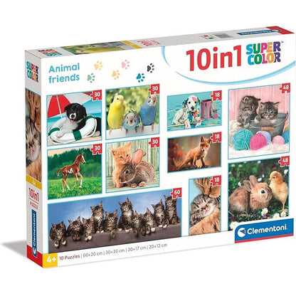 Clementoni 10 in 1 Puzzle  Animal Friends