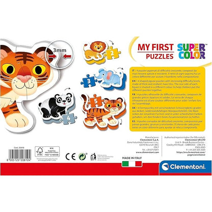 Clementoni My First Puzzles Wild Animals 4 Shaped Puzzles