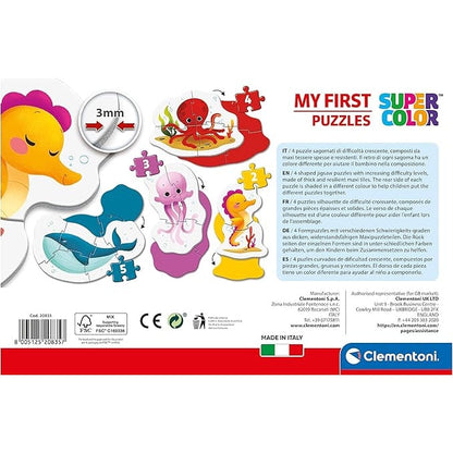 Clementoni My First Puzzles Sea Life 4 Shaped Puzzles