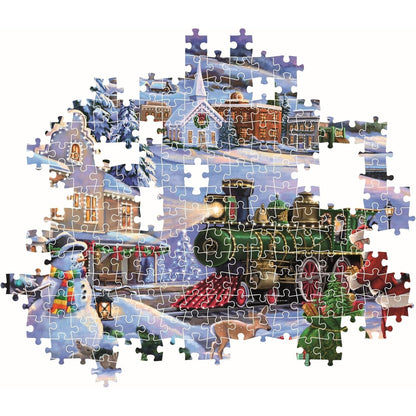 Clementoni Puzzle Christmas Train Poster Included 500 Pieces